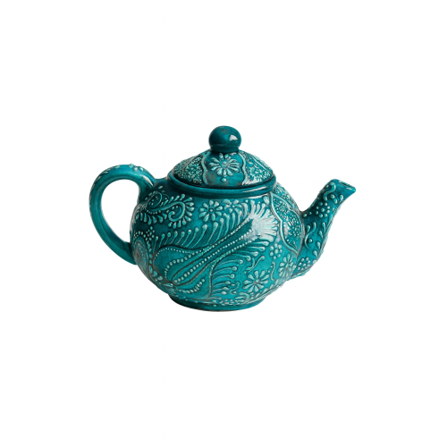 Turquoise Ceramic Teapot