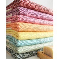 Diamond Turkish Peshtemal 100×180 cm – Premium Cotton Hammam & Beach Towel