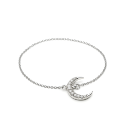 Crescent Silver Bracelet