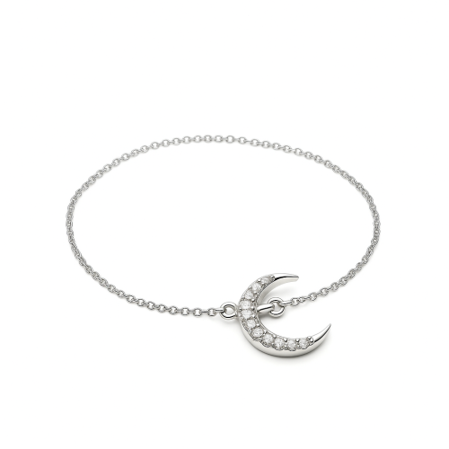Crescent Silver Bracelet