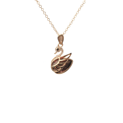 Graceful Swan Silver Necklace