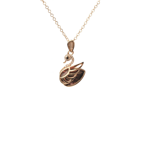 Graceful Swan Silver Necklace