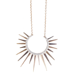 Sunburst Crescent Necklace