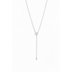 Silver Y-Lariat Necklace