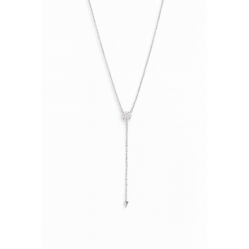 Silver Y-Lariat Necklace