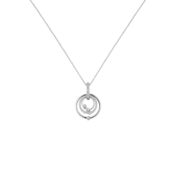 Radiant Loops Silver Necklace