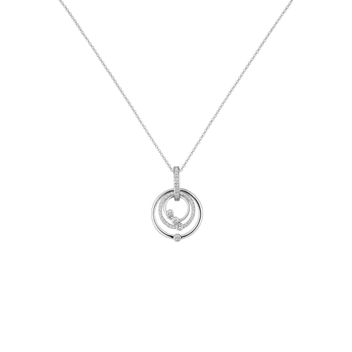 Radiant Loops Silver Necklace