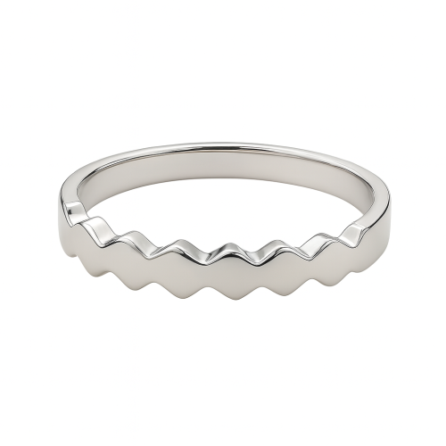 zigzag silver ring